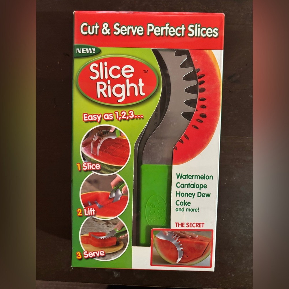 Watermelon Slicer with Green Handle
